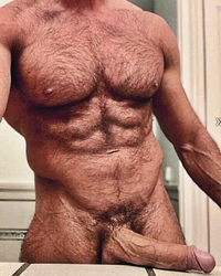 hairy bodybuilder with monstercock